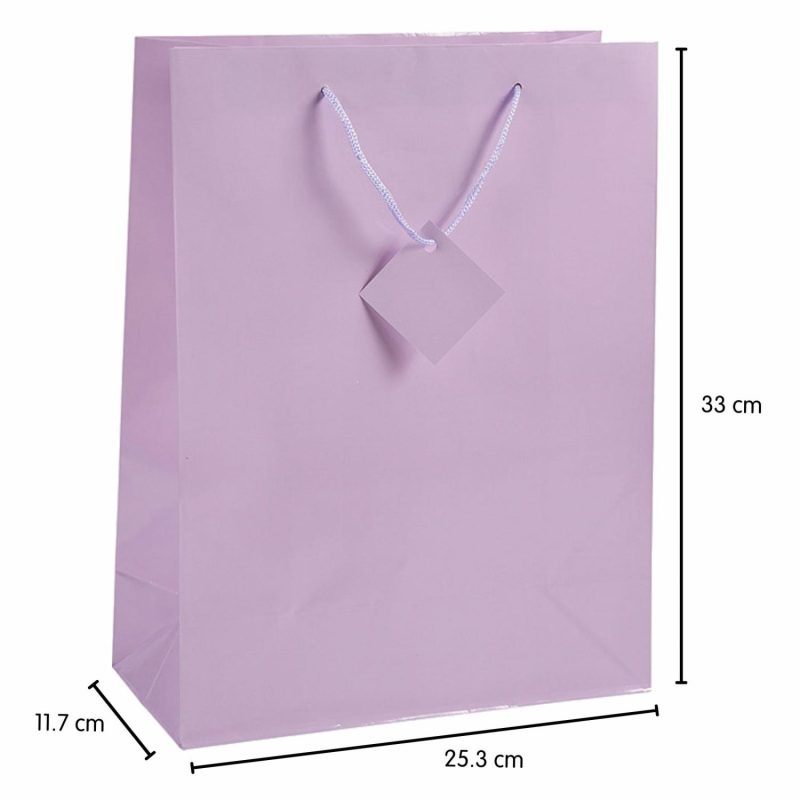 Gift Bags | Pastel Kraft Paper Gift Bags 33Cm (Pack Of 12) Gift Bags Gift Bags