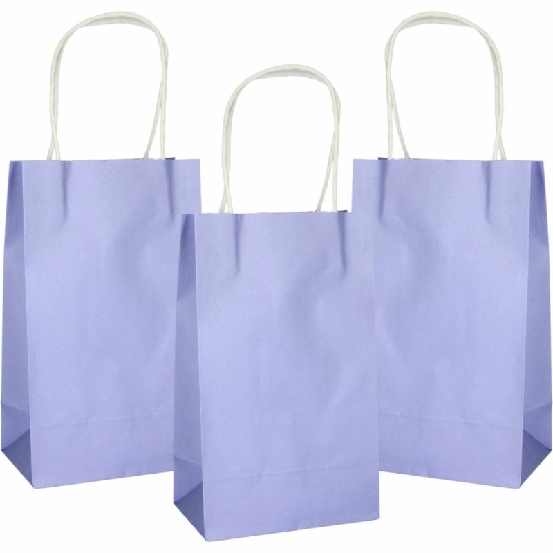 Gift Bags | Pastel Lavender Paper Gift Bags 21.5Cm (Pack Of 5) Gift Bags Gift Bags