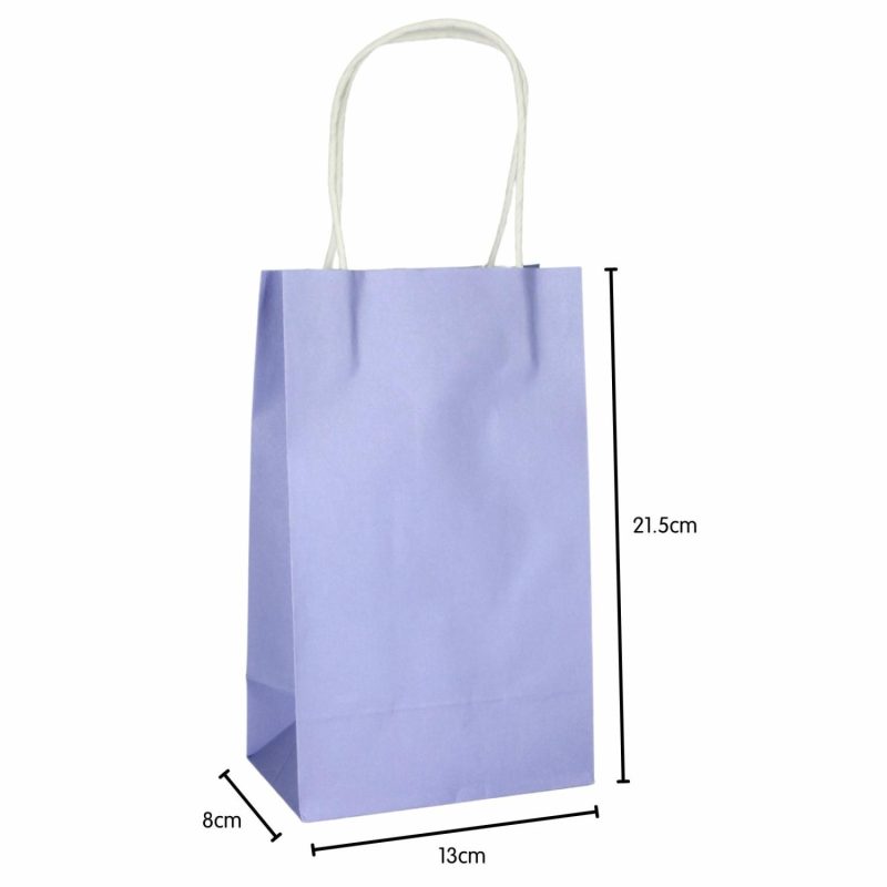 Gift Bags | Pastel Lavender Paper Gift Bags 21.5Cm (Pack Of 5) Gift Bags Gift Bags