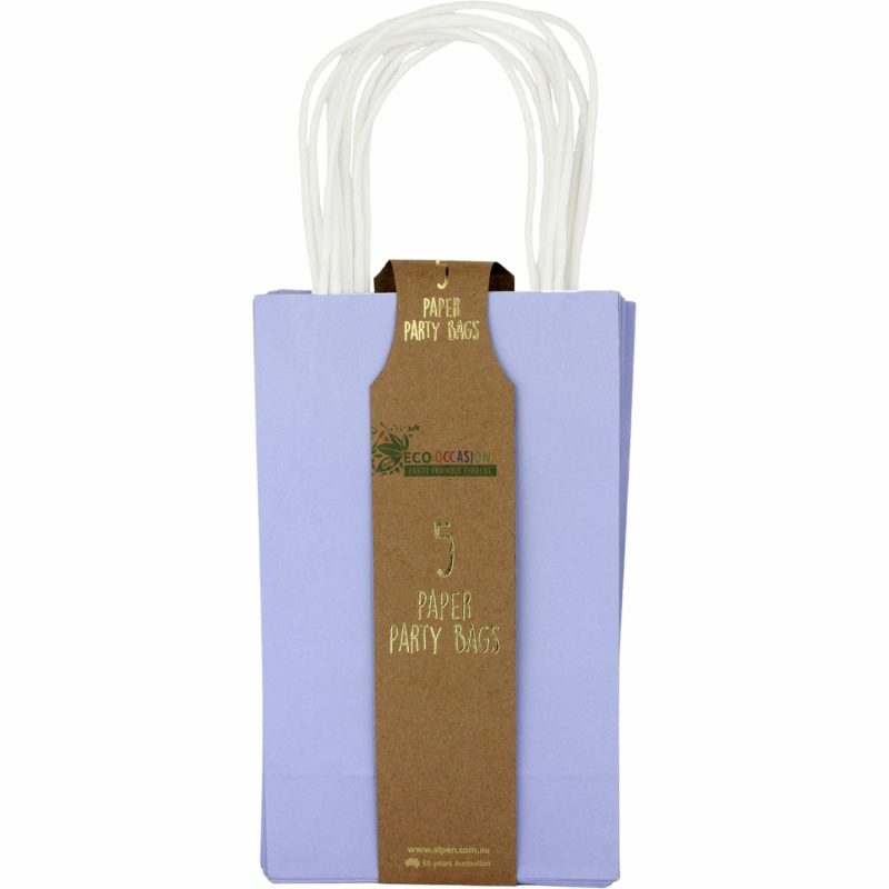 Gift Bags | Pastel Lavender Paper Gift Bags 21.5Cm (Pack Of 5) Gift Bags Gift Bags