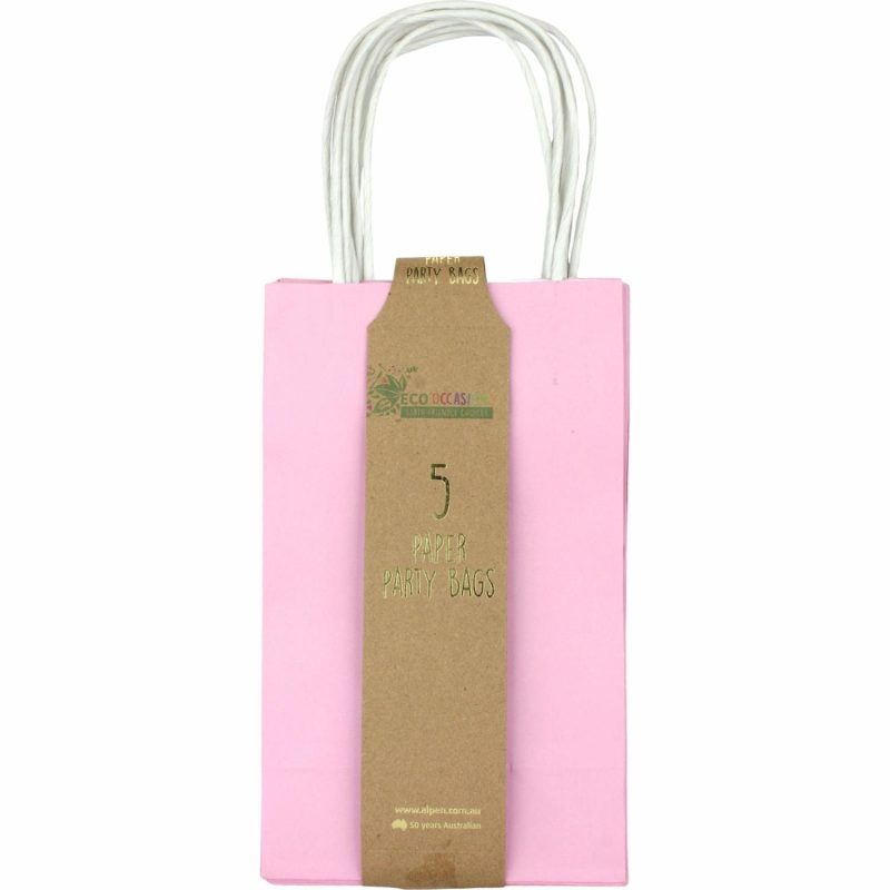 Gift Bags | Pastel Pink Paper Gift Bags 21.5Cm (Pack Of 5) Gift Bags Gift Bags