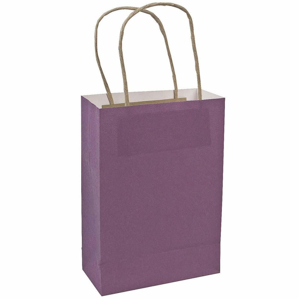 Gift Bags | Purple Paper Gift Bags (Pack Of 12) Gift Bags Gift Bags