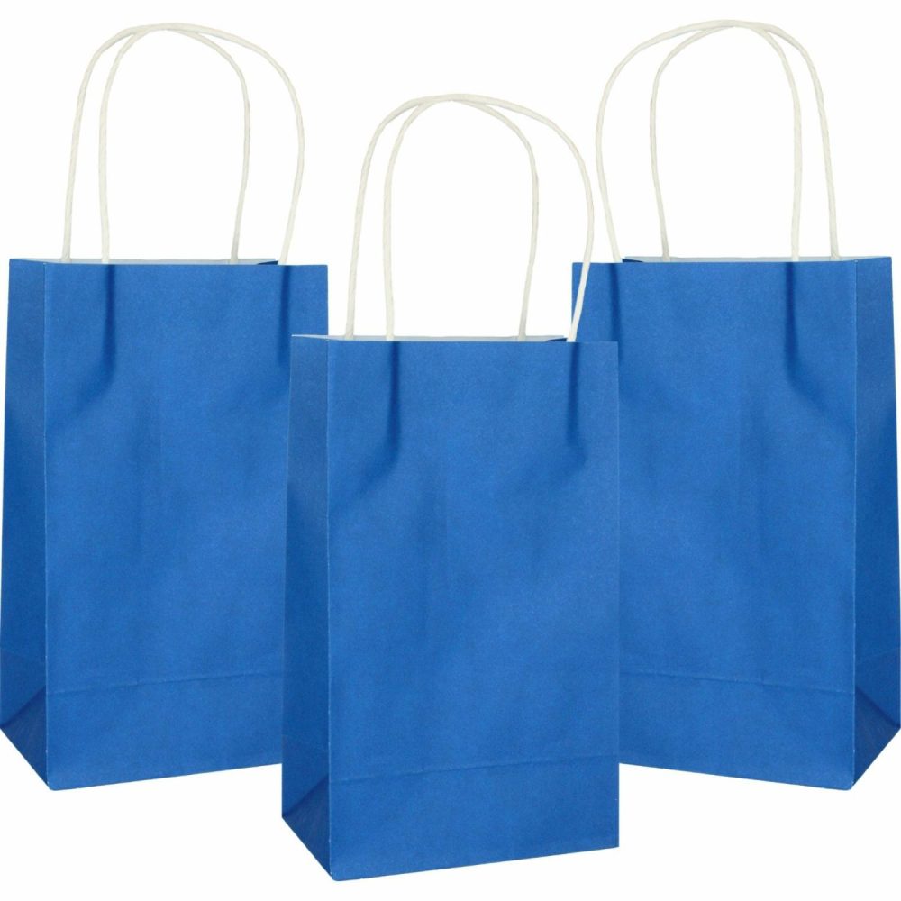 Gift Bags | Royal Blue Paper Git Bags 21.5Cm (Pack Of 5) Gift Bags Gift Bags