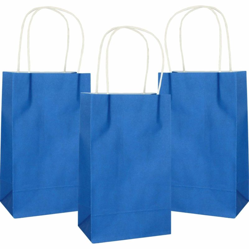 Gift Bags | Royal Blue Paper Git Bags 21.5Cm (Pack Of 5) Gift Bags Gift Bags