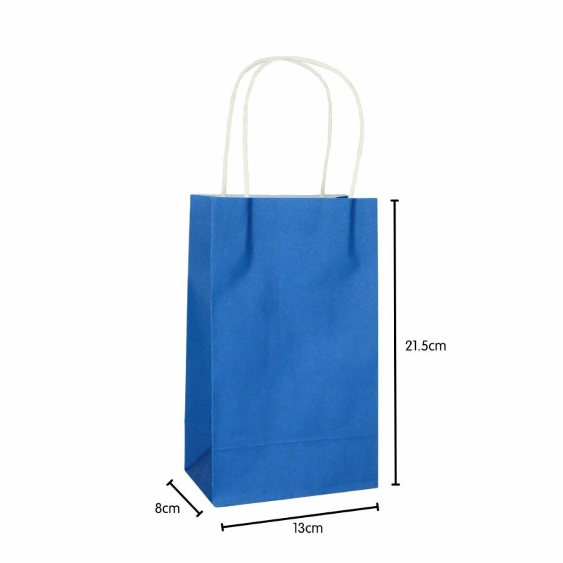 Gift Bags | Royal Blue Paper Git Bags 21.5Cm (Pack Of 5) Gift Bags Gift Bags