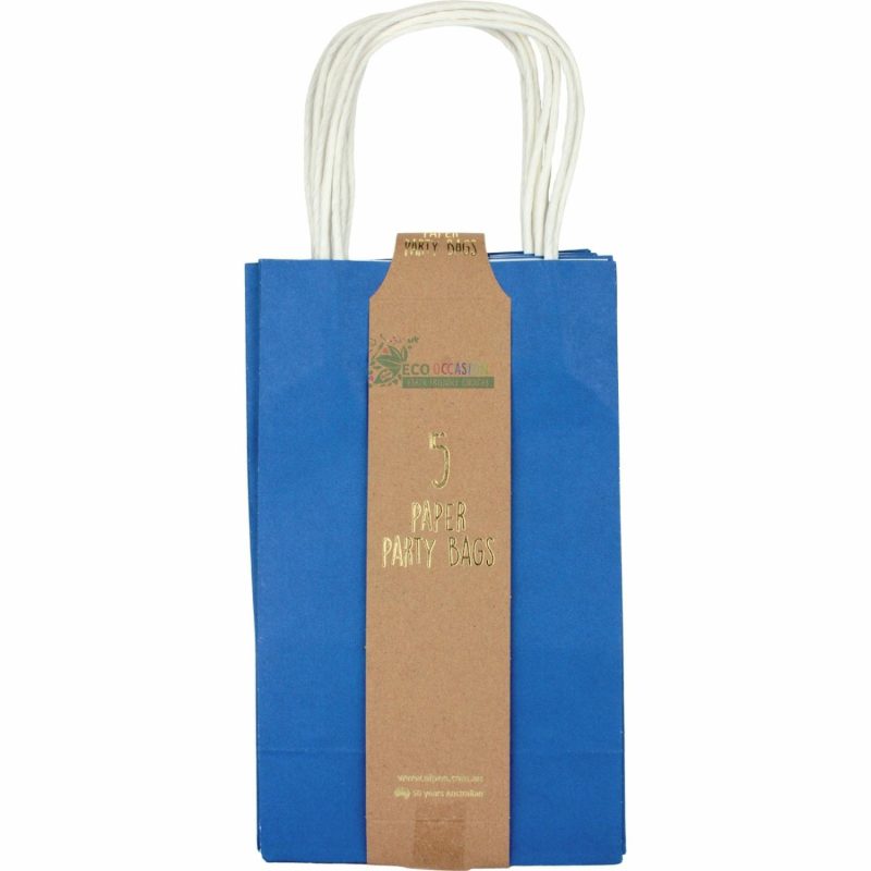 Gift Bags | Royal Blue Paper Git Bags 21.5Cm (Pack Of 5) Gift Bags Gift Bags