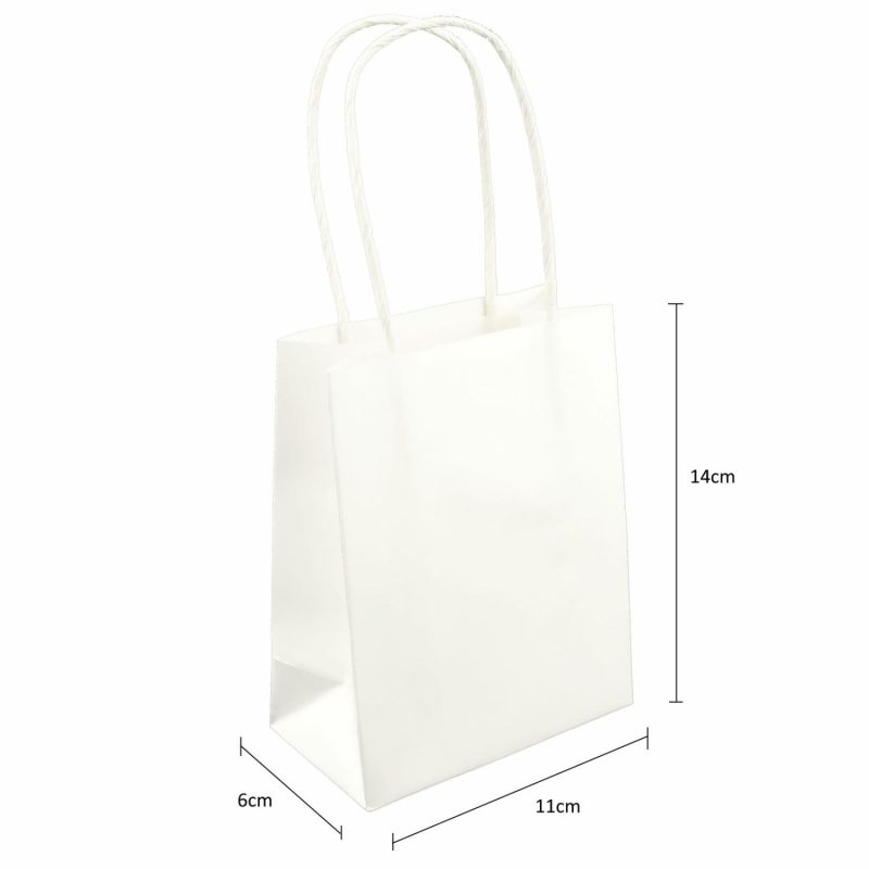 Gift Bags | White Paper Favour Bags Small (Pack Of 4) Gift Bags Gift Bags