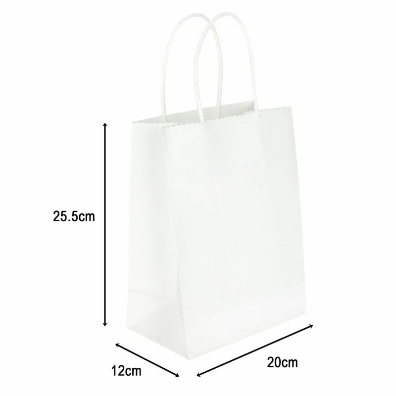 Gift Bags | White Paper Gift Bags 25.5Cm (Pack Of 3) Gift Bags Gift Bags