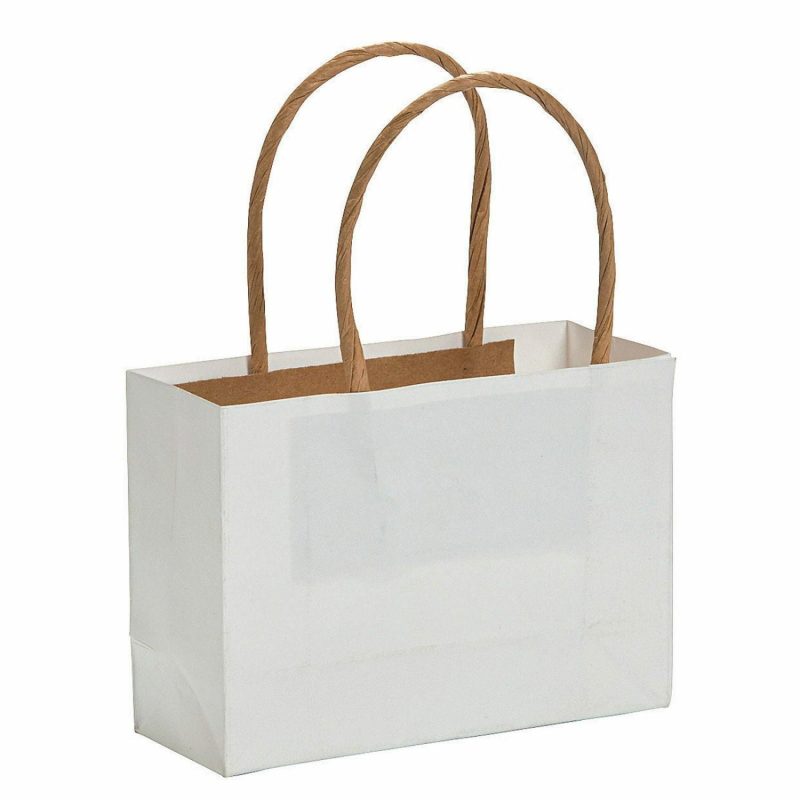 Gift Bags | White Small Paper Gift Bags (Pack Of 12) Gift Bags Gift Bags