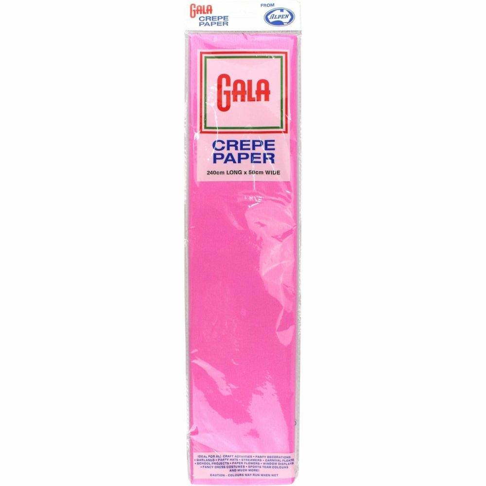 Gift Wrapping | Gala Bright Pink Crepe Paper 240Cm X 50Cm (1 Sheet) Gift Wrapping Gift Wrapping