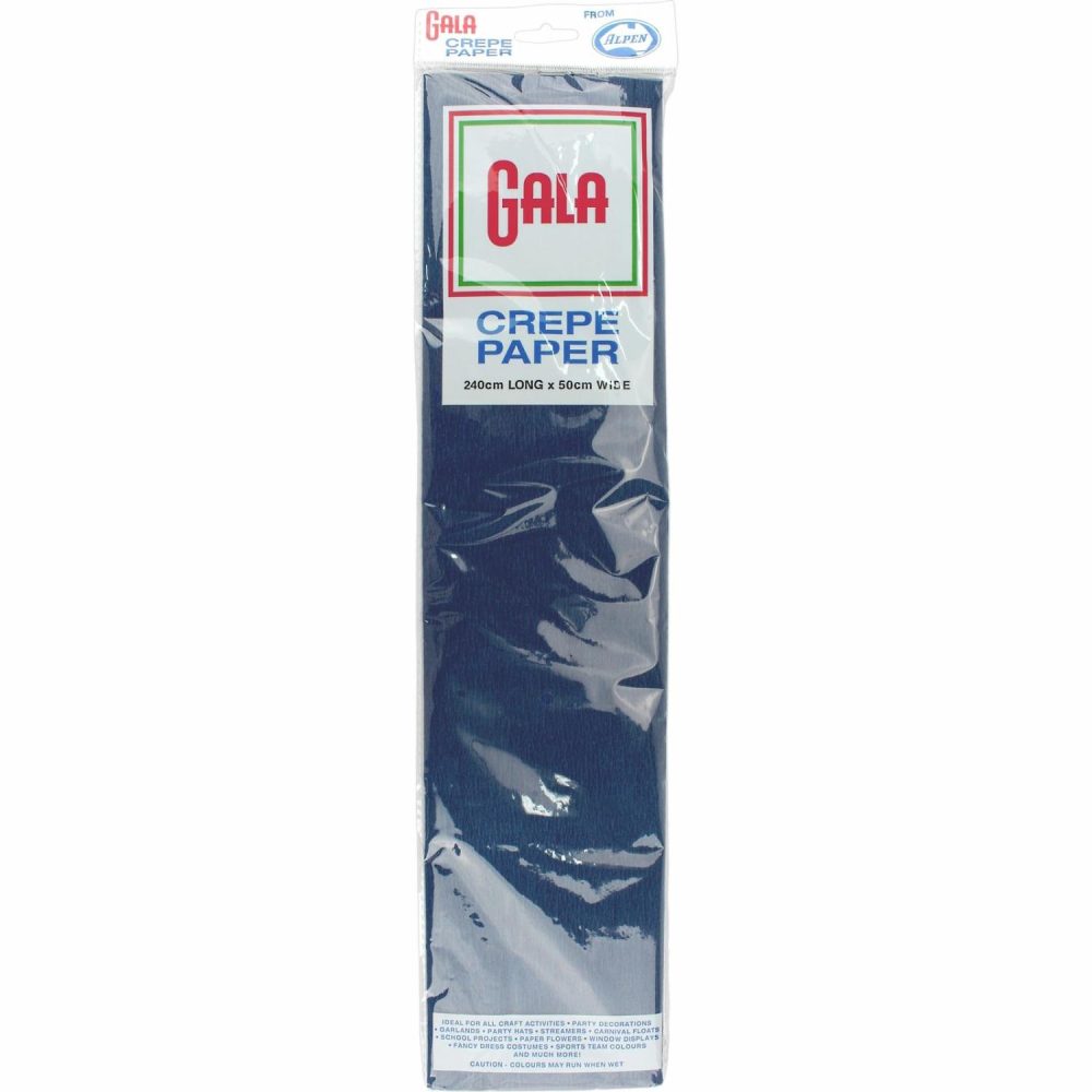 Gift Wrapping | Gala Navy Blue Crepe Paper 240Cm X 50Cm (1 Sheet) Gift Wrapping Gift Wrapping