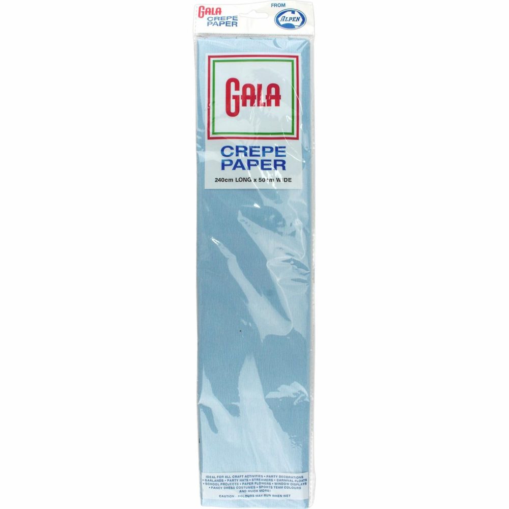 Gift Wrapping | Gala Sky Blue Crepe Paper 240Cm X 50Cm (1 Sheet) Gift Wrapping Gift Wrapping