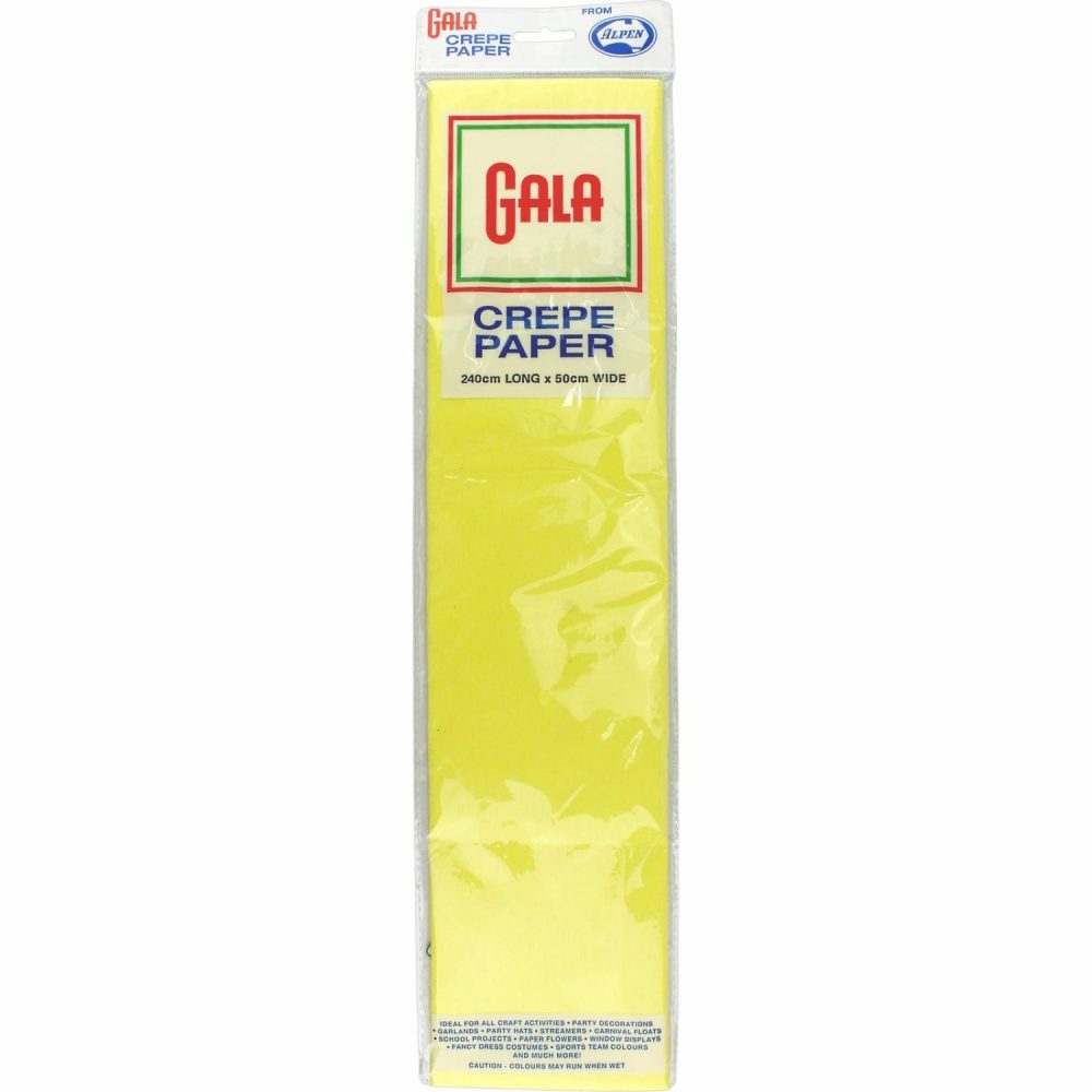 Gift Wrapping | Gala Yellow Crepe Paper 240Cm X 50Cm (1 Sheet) Gift Wrapping Gift Wrapping