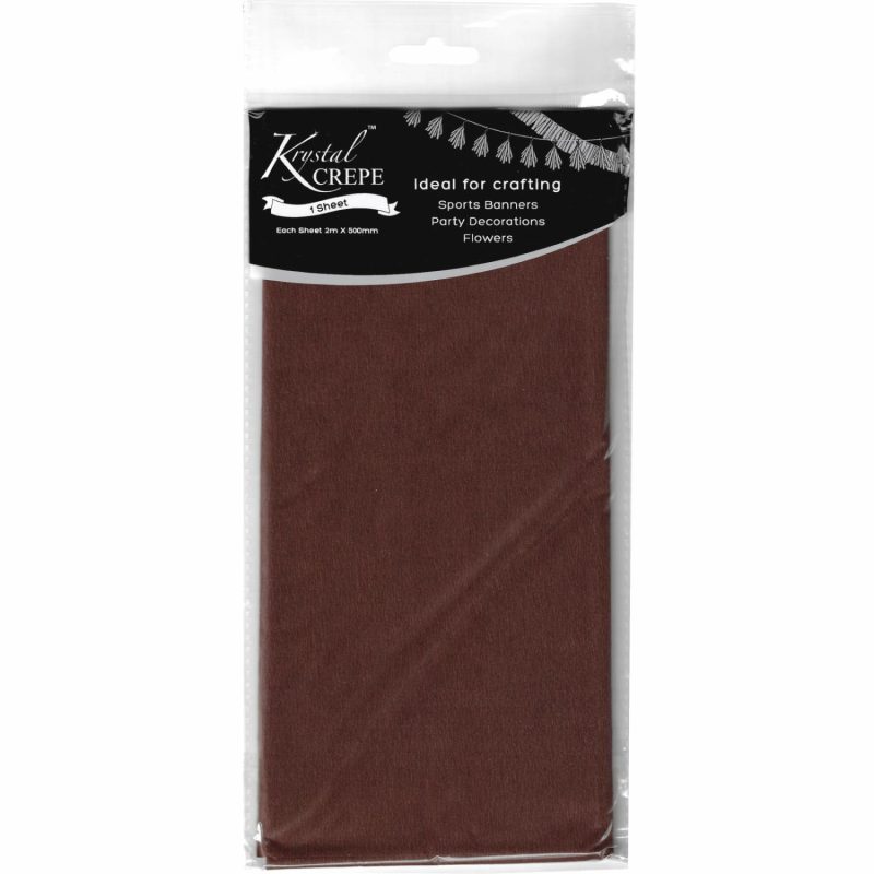 Gift Wrapping | Krystal Chocolate Brown Crepe Paper (1 Sheet) Gift Wrapping Gift Wrapping