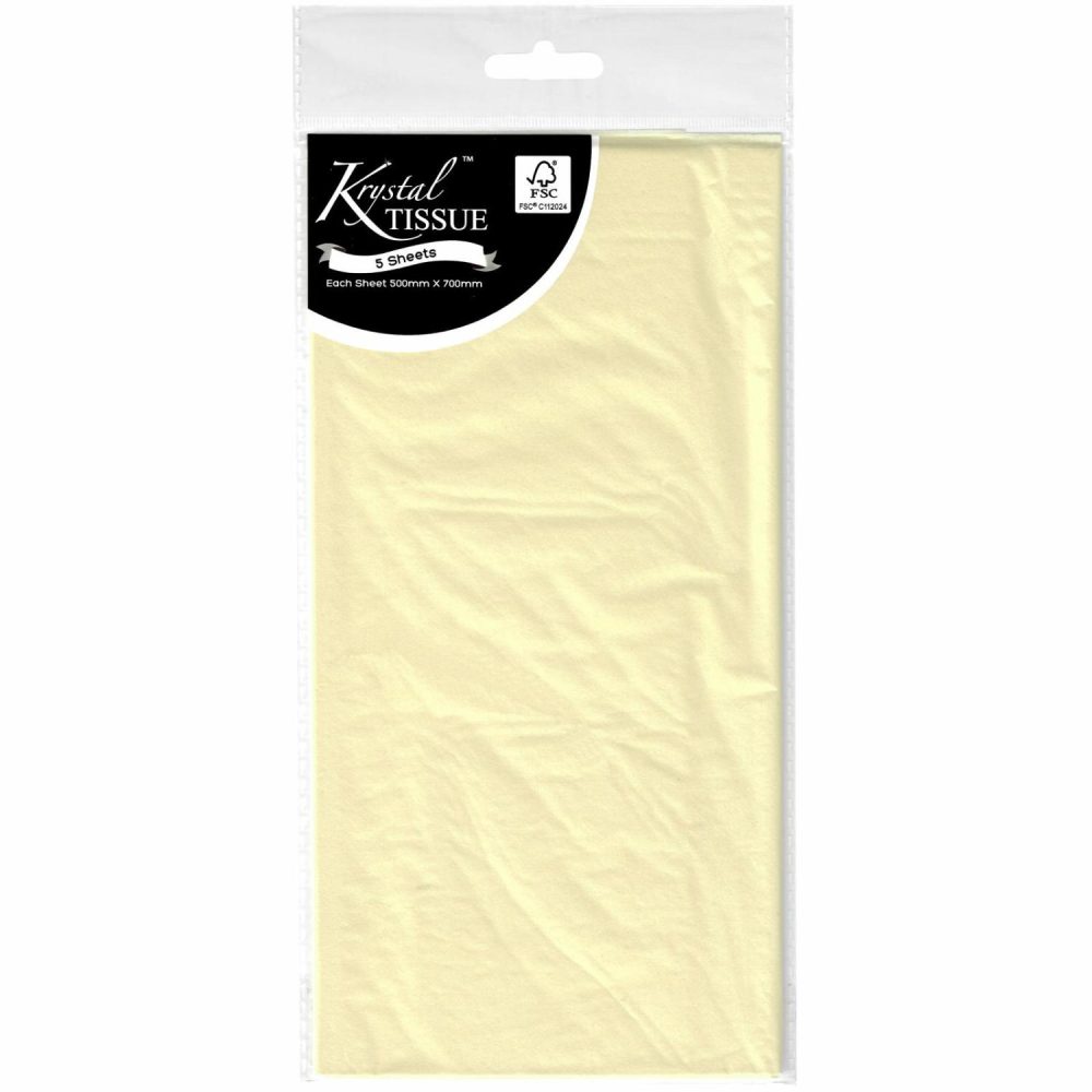 Gift Wrapping | Krystal Cream Tissue Paper (5 Sheets) Gift Wrapping Gift Wrapping