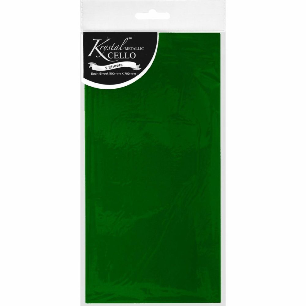 Gift Wrapping | Krystal Green Cellophane (2 Sheets) Gift Wrapping Gift Wrapping