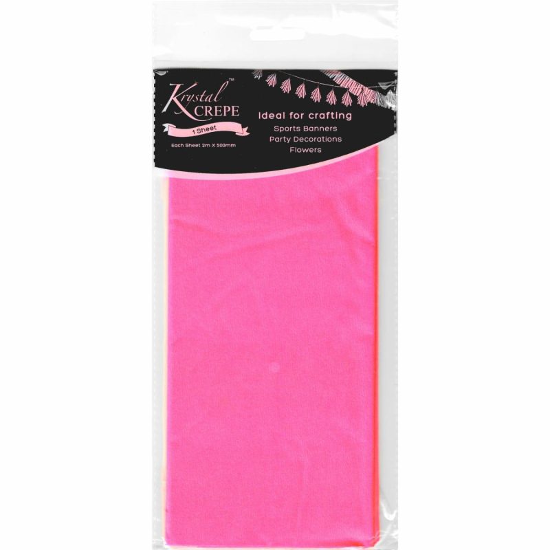 Gift Wrapping | Krystal Hot Pink Crepe Paper (1 Sheet) Gift Wrapping Gift Wrapping