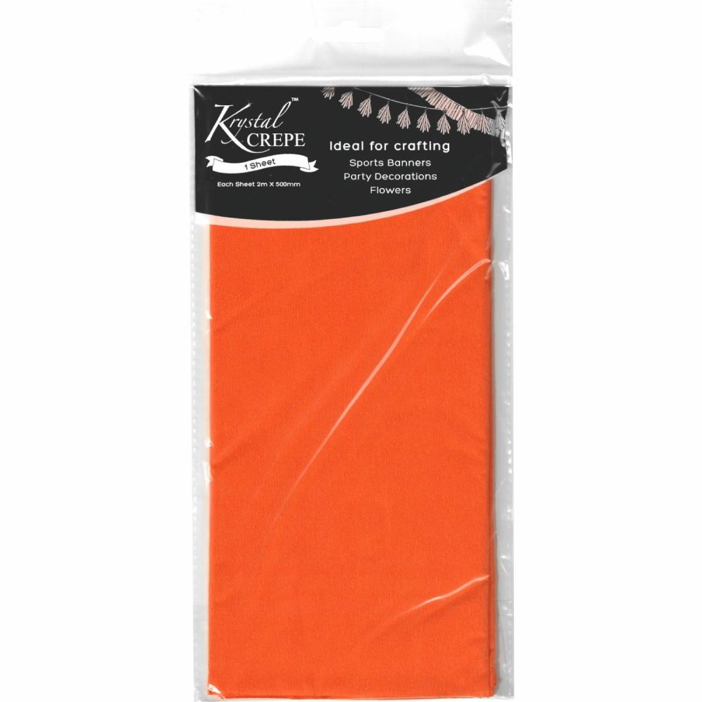 Gift Wrapping | Krystal Orange Crepe Paper (1 Sheet) Gift Wrapping Gift Wrapping