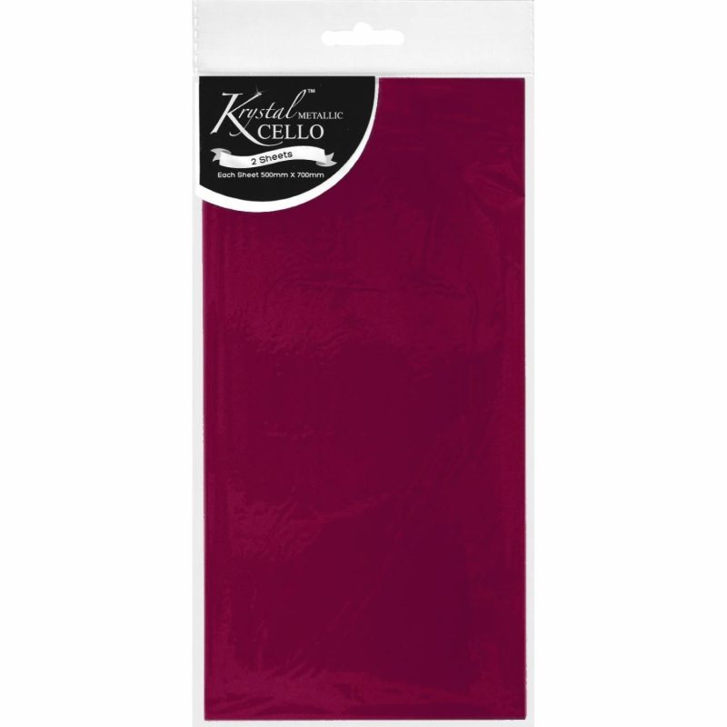 Gift Wrapping | Krystal Pink Cellophane (2 Sheets) Gift Wrapping Gift Wrapping