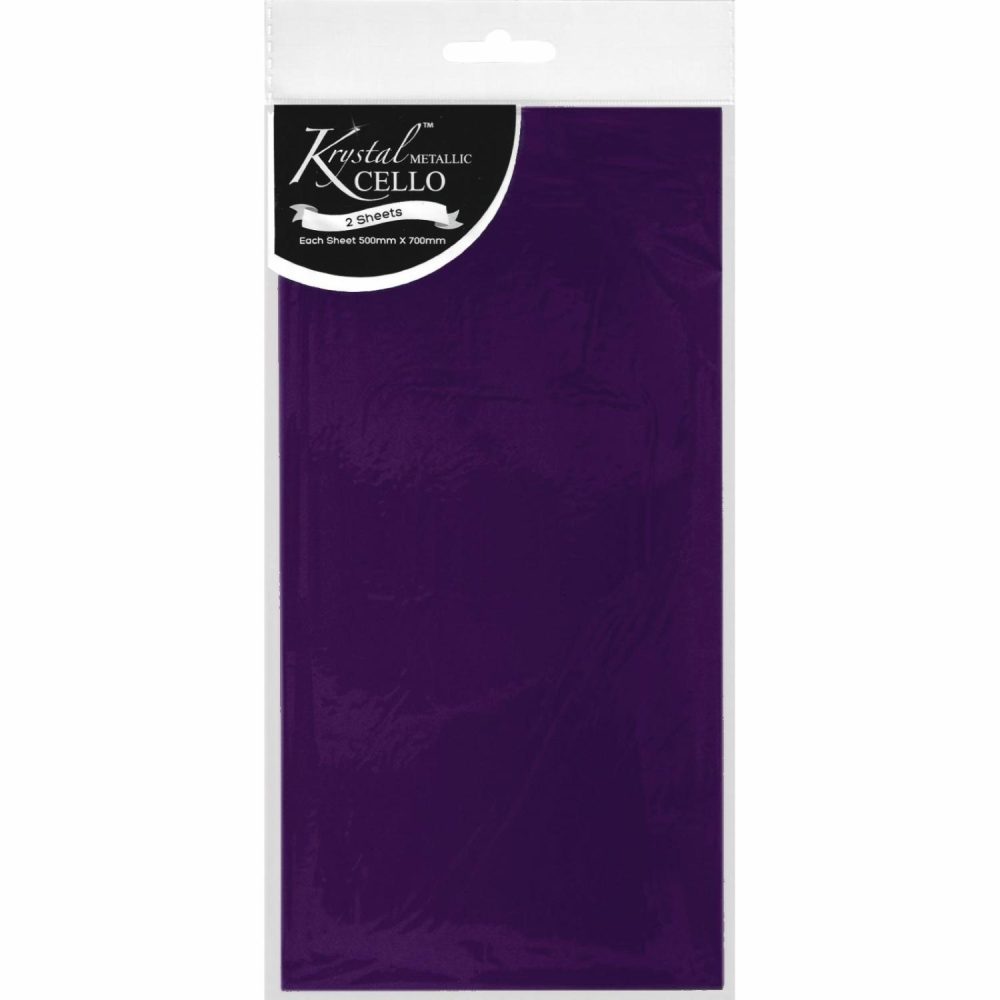 Gift Wrapping | Krystal Purple Cellophane (2 Sheets) Gift Wrapping Gift Wrapping