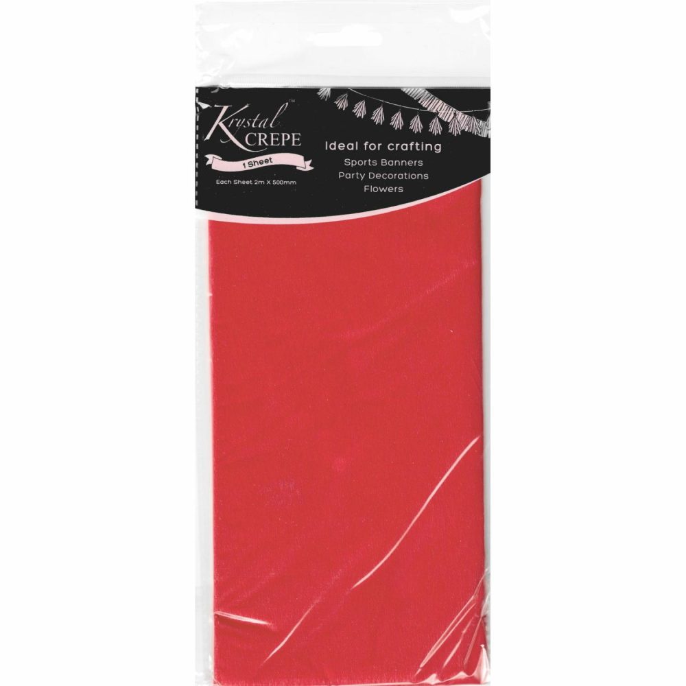 Gift Wrapping | Krystal Red Crepe Paper (1 Sheet) Gift Wrapping Gift Wrapping