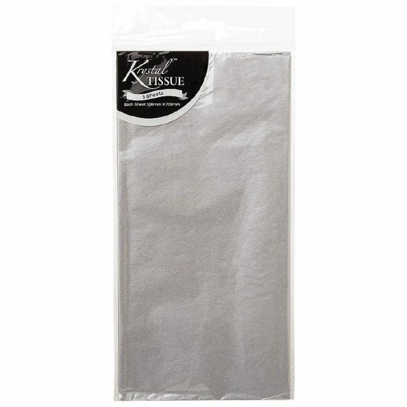 Gift Wrapping | Krystal Silver Tissue Paper (3 Sheets) Gift Wrapping Gift Wrapping