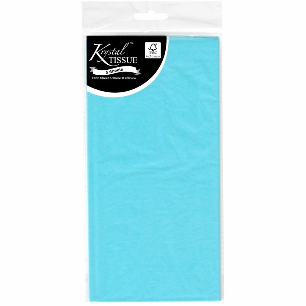 Gift Wrapping | Krystal Sky Blue Tissue Paper (5 Sheets) Gift Wrapping Gift Wrapping