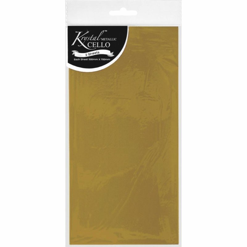 Gift Wrapping | Krystal Yellow Cellophane (2 Sheets) Gift Wrapping Gift Wrapping