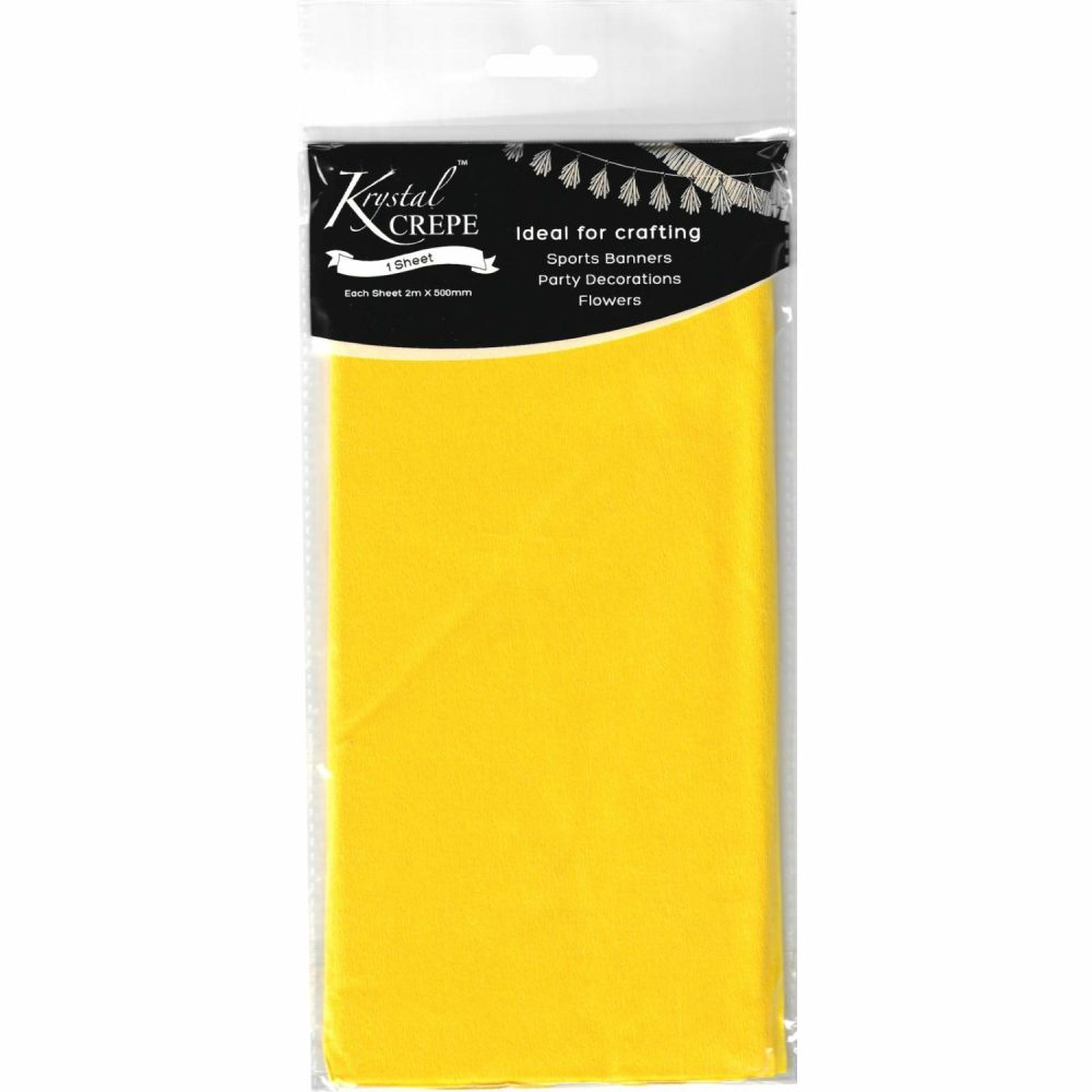 Gift Wrapping | Krystal Yellow Crepe Paper (1 Sheet) Gift Wrapping Gift Wrapping