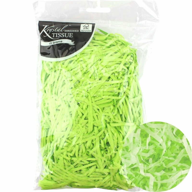 Gift Wrapping | Lime Green Shredded Tissue Paper (40G Bag) Gift Wrapping Gift Wrapping