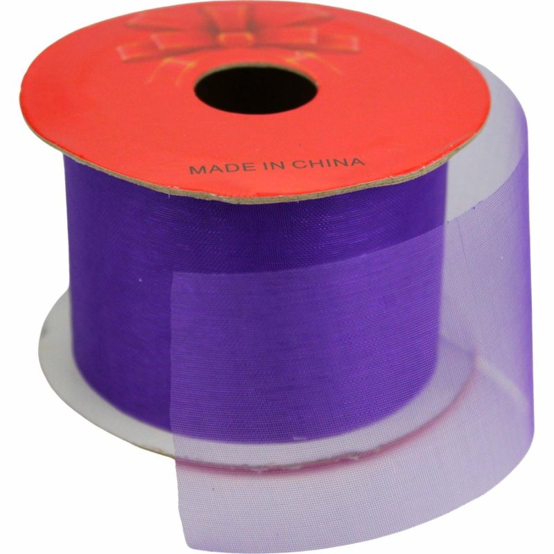 Gift Wrapping | Purple Organza Ribbon (5M) Gift Wrapping Gift Wrapping