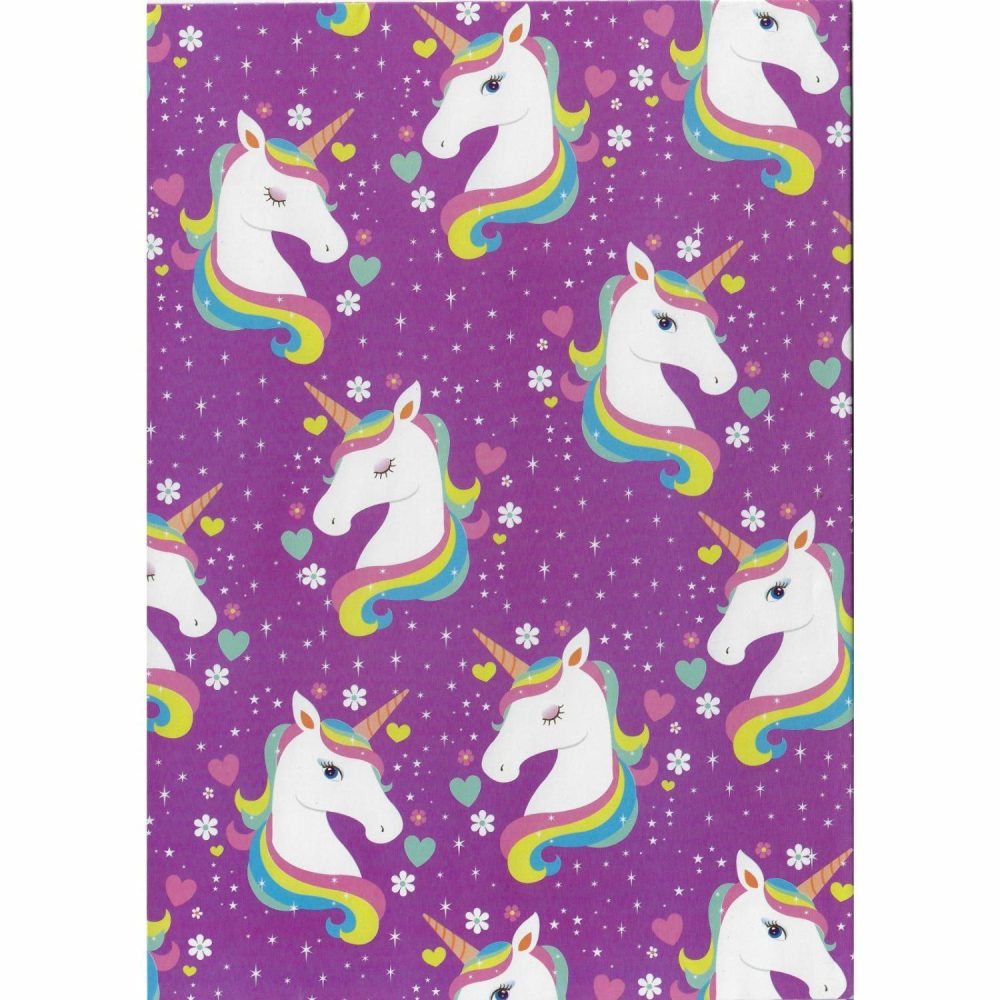 Gift Wrapping | Rainbow Unicorn Wrapping Paper (1 Sheet) Gift Wrapping Gift Wrapping