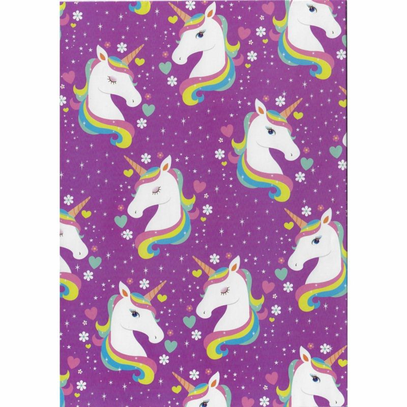 Gift Wrapping | Rainbow Unicorn Wrapping Paper (1 Sheet) Gift Wrapping Gift Wrapping