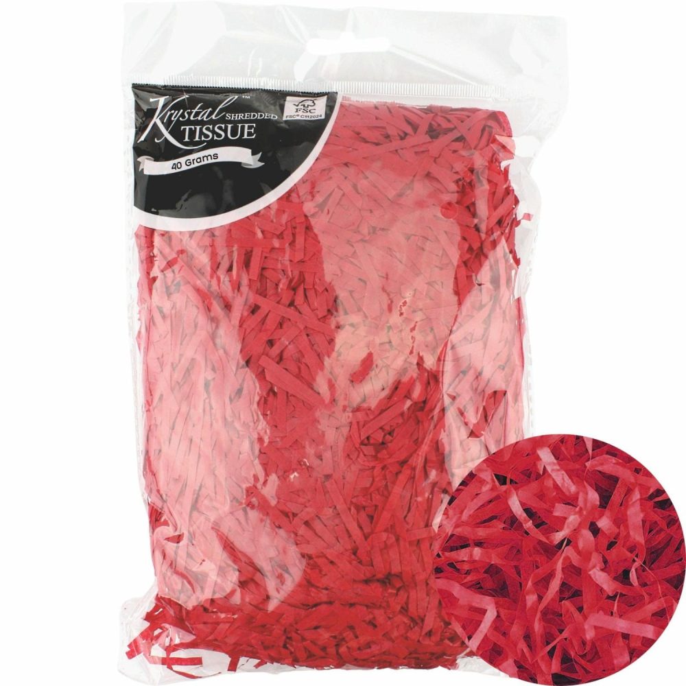 Gift Wrapping | Red Shredded Tissue Paper (40G Bag) Gift Wrapping Gift Wrapping