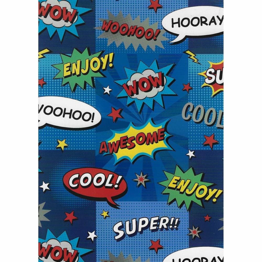 Gift Wrapping | Superhero Comic Wrapping Paper (1 Sheet) Gift Wrapping Gift Wrapping