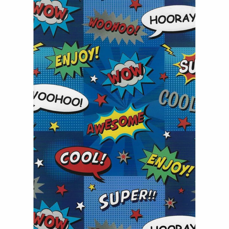 Gift Wrapping | Superhero Comic Wrapping Paper (1 Sheet) Gift Wrapping Gift Wrapping