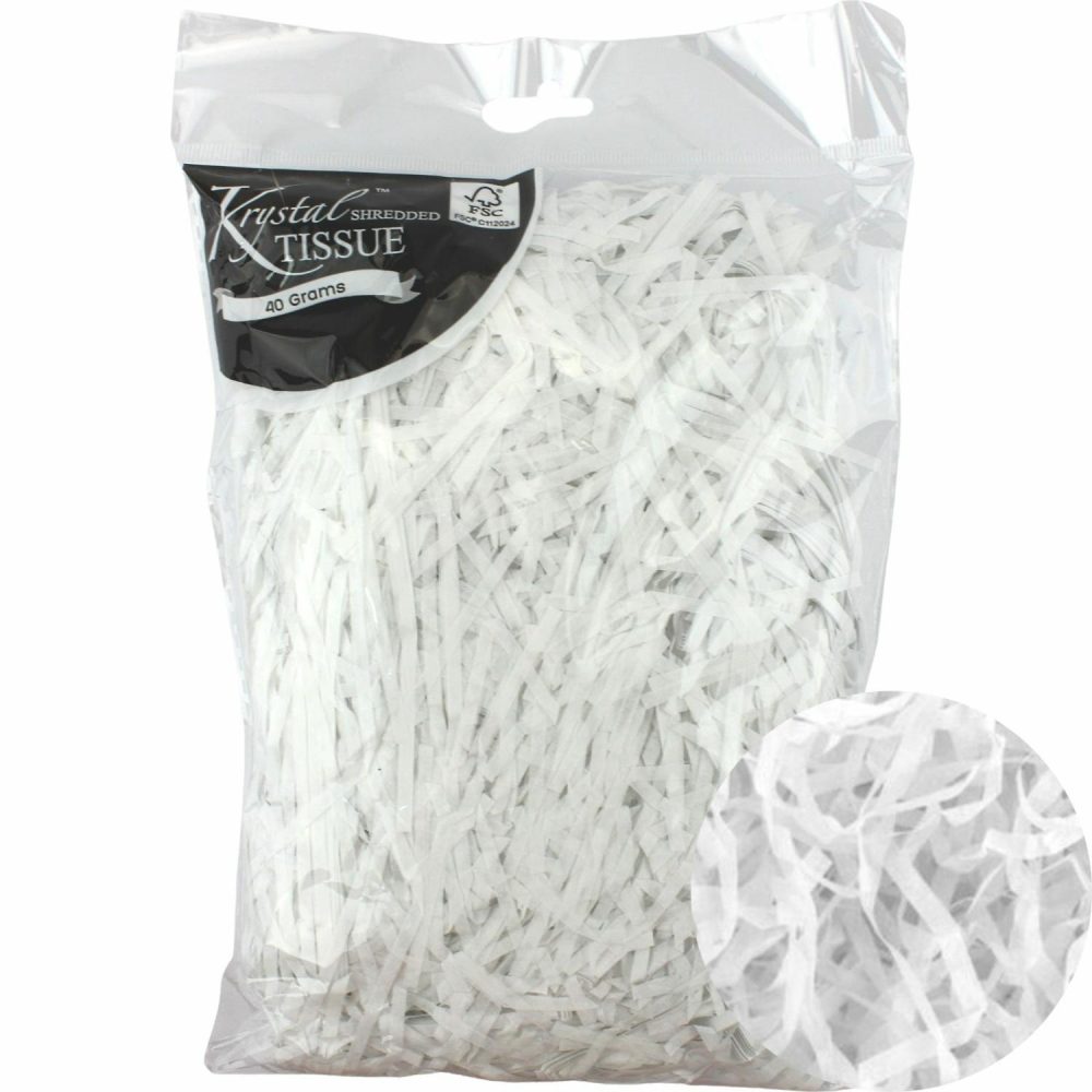 Gift Wrapping | White Shredded Tissue Paper (40G Bag) Gift Wrapping Gift Wrapping