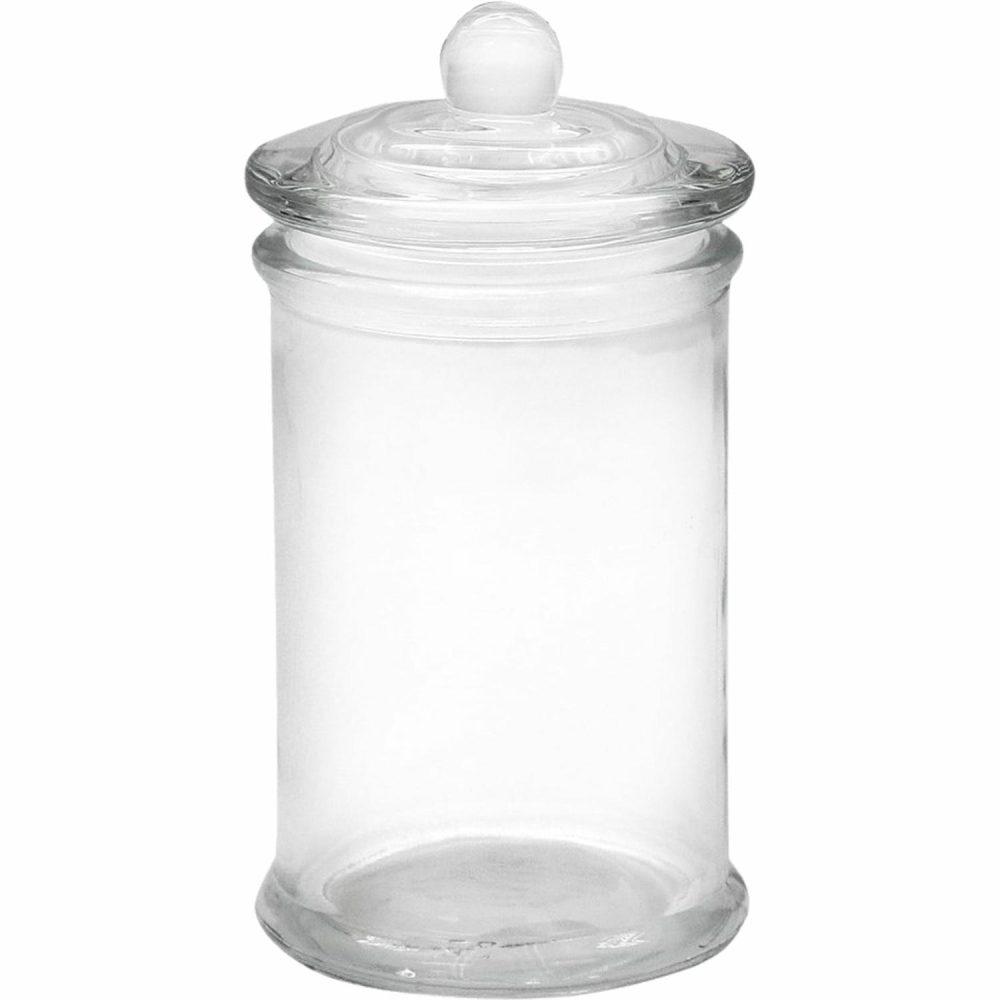 Jars | Glass Apothecary Jar With Lid (370Ml) Gifts Jars