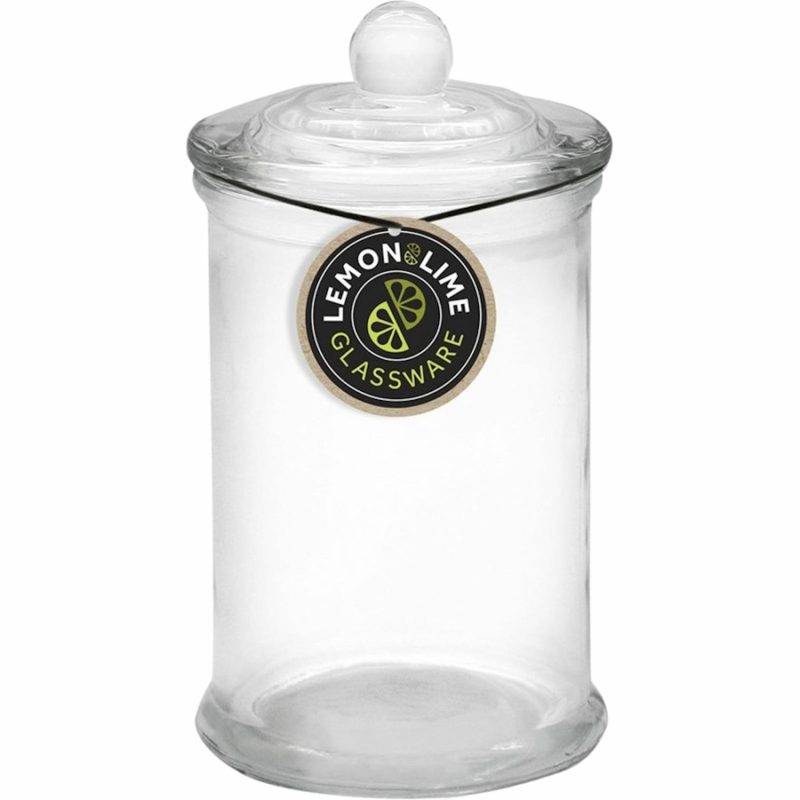 Jars | Glass Apothecary Jar With Lid (370Ml) Gifts Jars