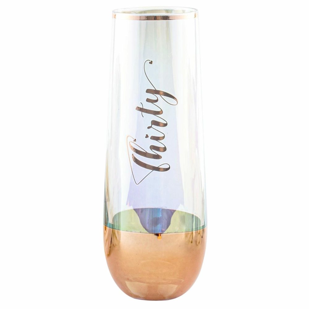 Keepsakes & Gifts | 30Th Birthday Rose Gold Ombre Stemless Champagne Glass Gifts Keepsakes & Gifts