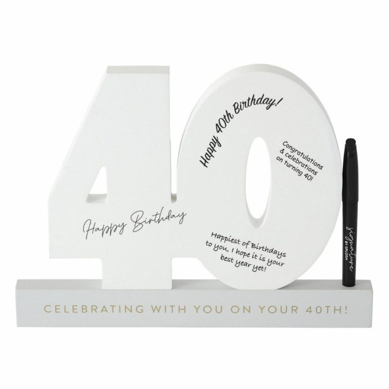 Keepsakes & Gifts | 40Th Birthday Signature Number Gifts Keepsakes & Gifts