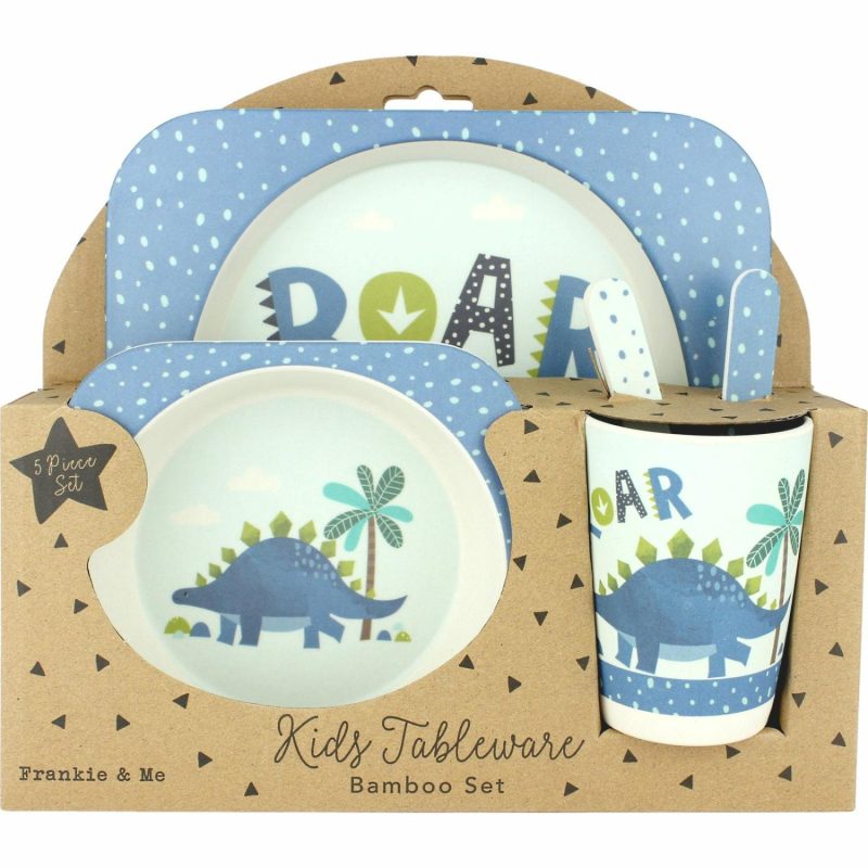 Keepsakes & Gifts | Frankie & Me Dinosaur Bamboo Fibre Kids Tableware Set (5 Pieces) Gifts Keepsakes & Gifts