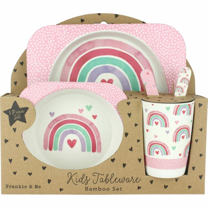 Keepsakes & Gifts | Frankie & Me Rainbow Bamboo Fibre Kids Tableware Set (5 Pieces) Gifts Keepsakes & Gifts