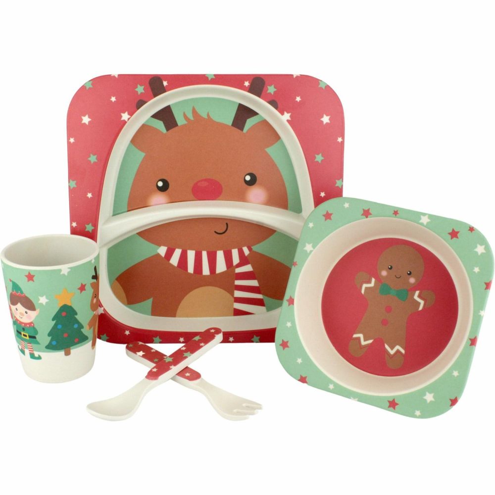 Keepsakes & Gifts | Frankie & Me Reindeer Bamboo Fibre Kids Tableware Set (5 Pieces) Gifts Keepsakes & Gifts