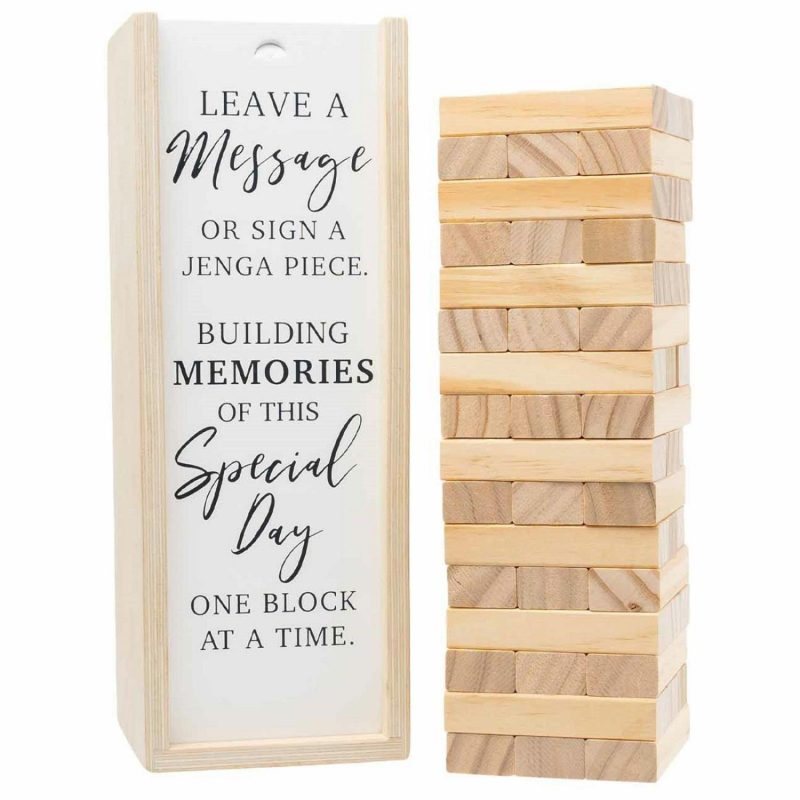 Keepsakes & Gifts | Splosh Wooden Wedding Signature Jenga Gifts Keepsakes & Gifts