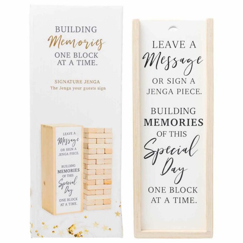 Keepsakes & Gifts | Splosh Wooden Wedding Signature Jenga Gifts Keepsakes & Gifts