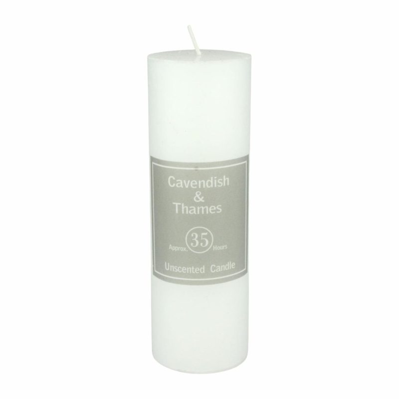 Keepsakes & Gifts | White Unscented Pillar Candle 15Cm Gifts Keepsakes & Gifts