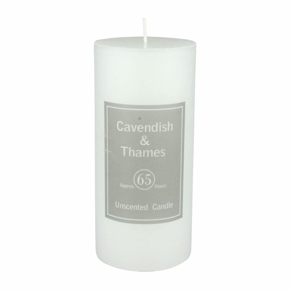 Keepsakes & Gifts | White Unscented Pillar Candle 15Cm Gifts Keepsakes & Gifts