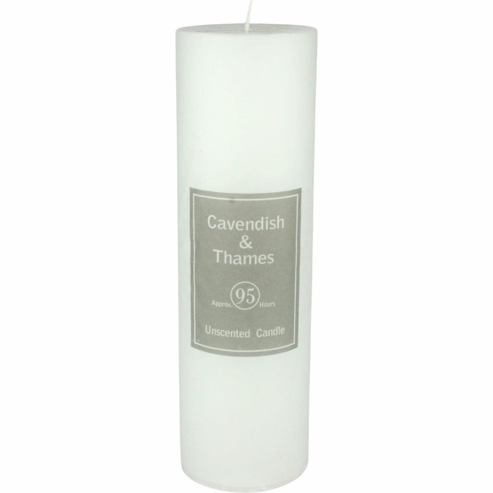 Keepsakes & Gifts | White Unscented Pillar Candle 22.5Cm Gifts Keepsakes & Gifts