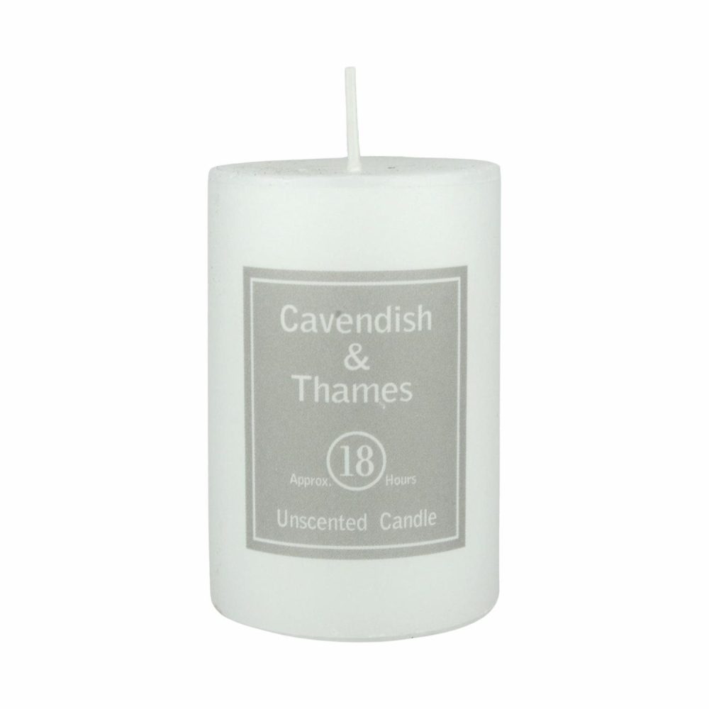 Keepsakes & Gifts | White Unscented Pillar Candle 7.5Cm Gifts Keepsakes & Gifts